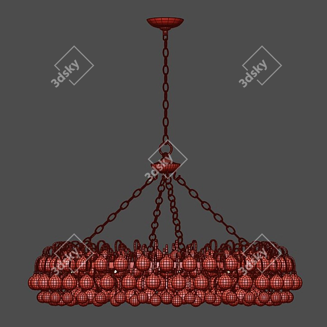 Luxury Bellvale Large Ring Chandelier 3D model image 4