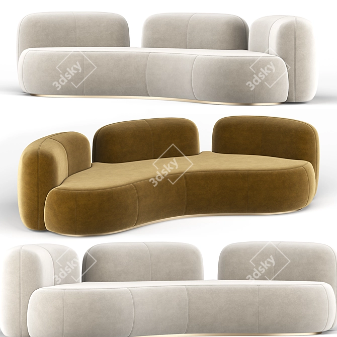 Modern Tateyama XL Sofa - Timeless Comfort 3D model image 2