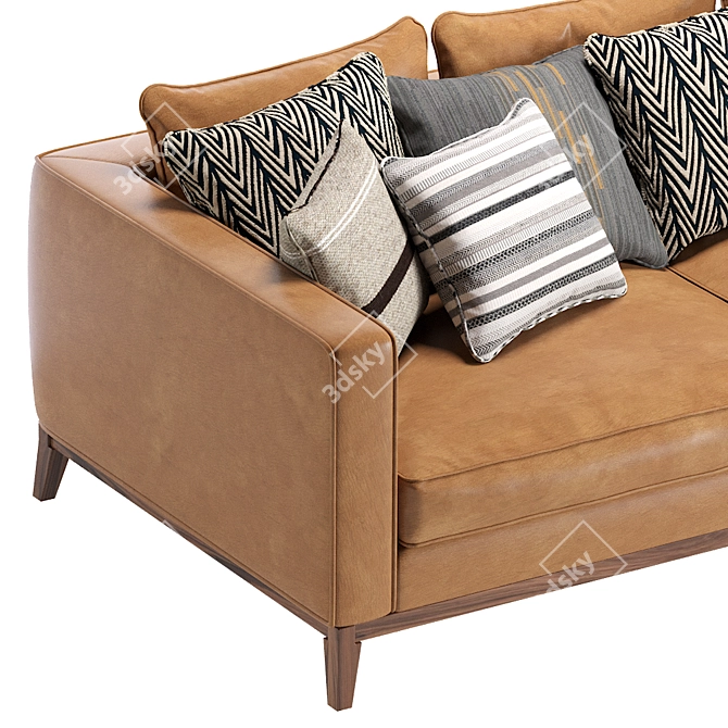 Luxury Principe Leather Sofa 3D model image 3