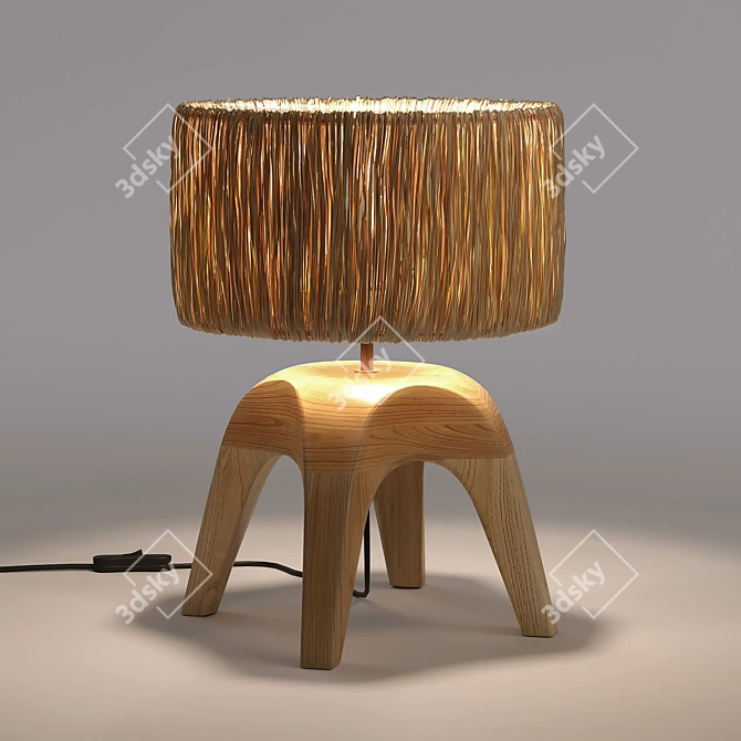 Minimalist Natural Leonti Lamp 3D model image 3