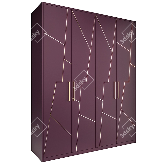 Contemporary Cento Wardrobe 3D model image 1