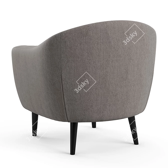 Retro-Inspired Klorey Chair 3D model image 2