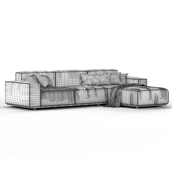 Arflex Marechiaro 3-Seater Sofa: Modern, Stylish & Versatile 3D model image 3