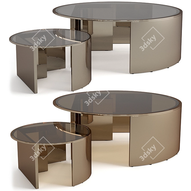 Fendi Casa Constellation Effe Coffee Tables: Luxe and Stylish 3D model image 1