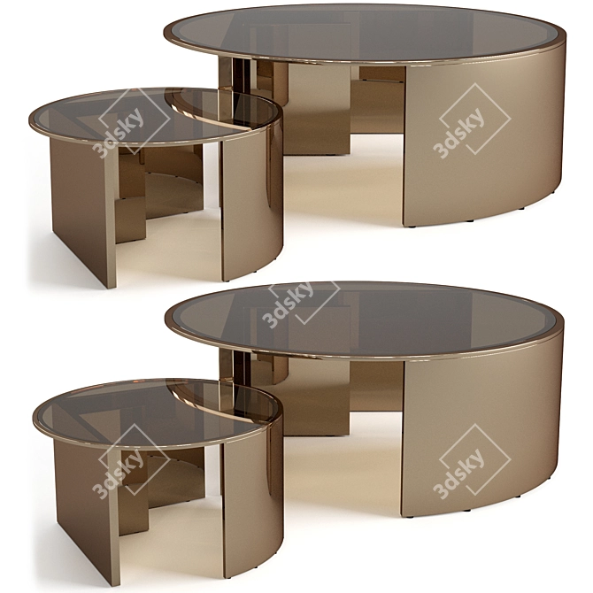 Fendi Casa Constellation Effe Coffee Tables: Luxe and Stylish 3D model image 2