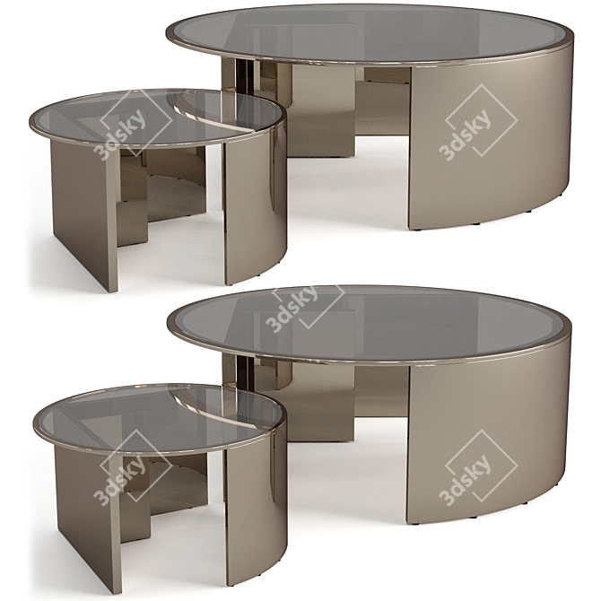 Fendi Casa Constellation Effe Coffee Tables: Luxe and Stylish 3D model image 3