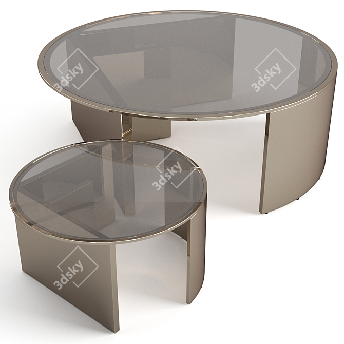 Fendi Casa Constellation Effe Coffee Tables: Luxe and Stylish 3D model image 4