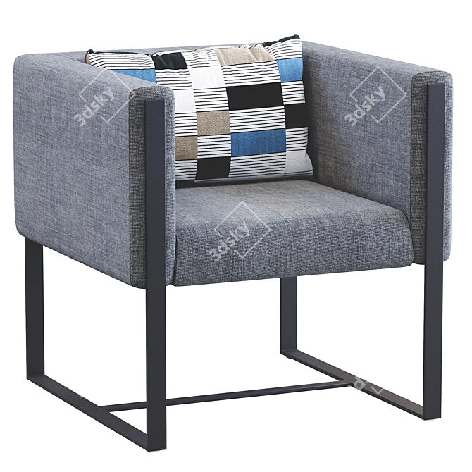 Elegant Porto Armchair 3D model image 1