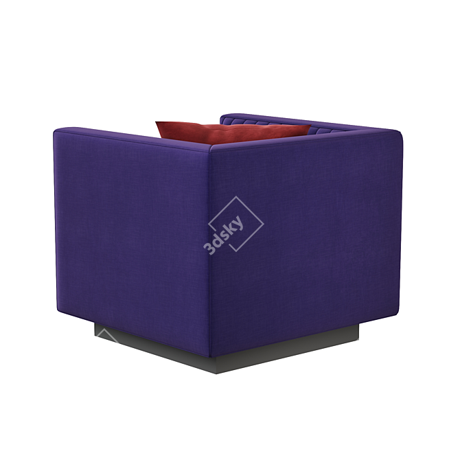 Elegant Tufted Chair 3D model image 2