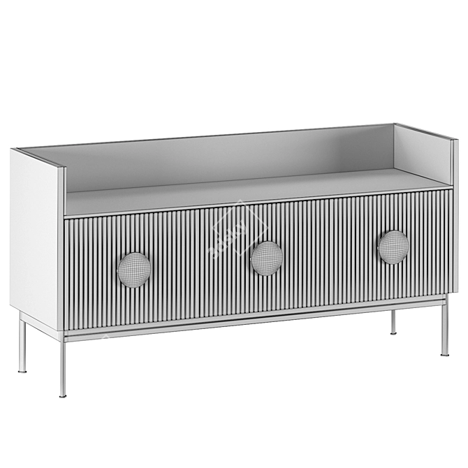 Modern Grey Chest of Drawers 3D model image 6