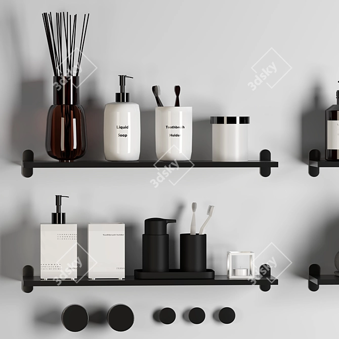 Sleek Bathroom Accents Set 3D model image 7