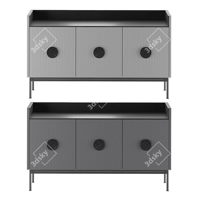 Modern UNO Sideboard: Stylish and Functional 3D model image 2