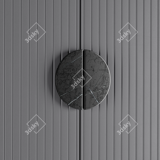 Modern Grey Wardrobe UNO 3D model image 6