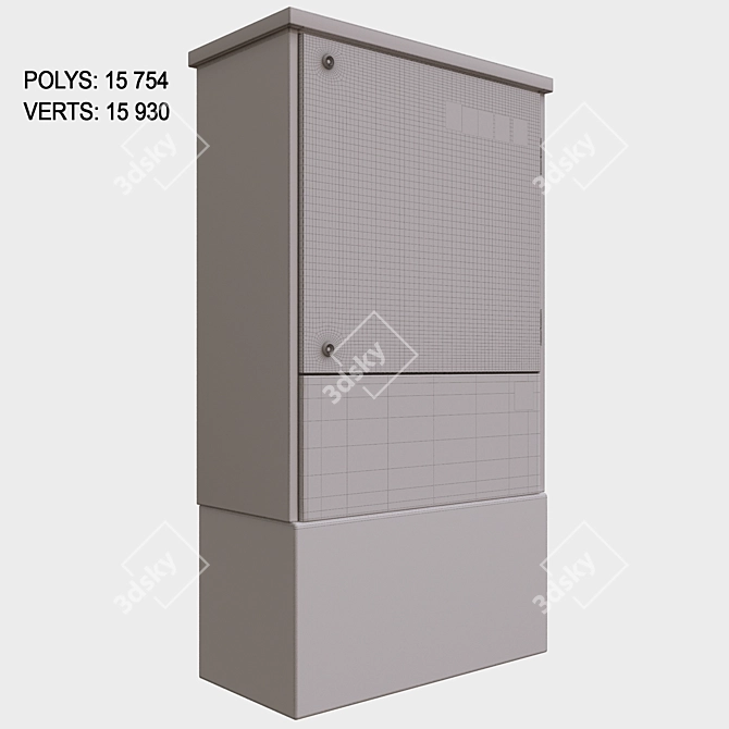 Electrical Enclosure: Secure and Sleek 3D model image 4