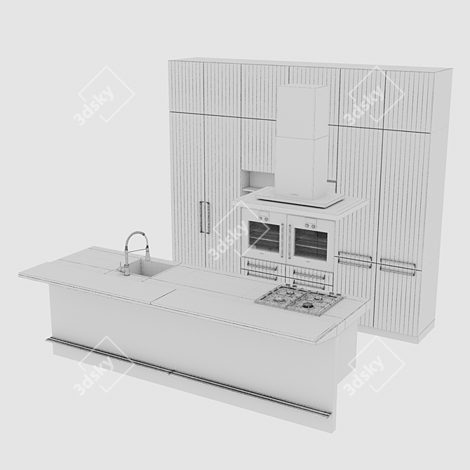 Italian Kitchen27: Stylish Appliances for a Modern Lifestyle 3D model image 7