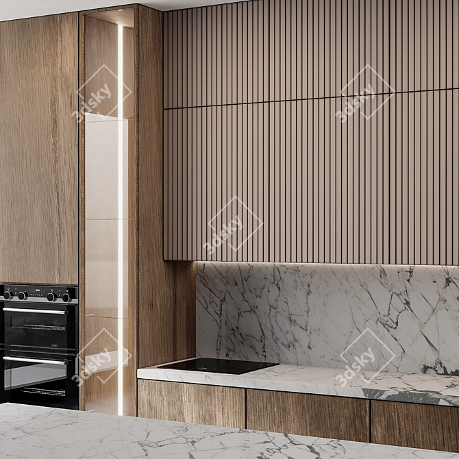 Kitchen Modern29: Sleek and Stylish 2015 Edition 3D model image 4