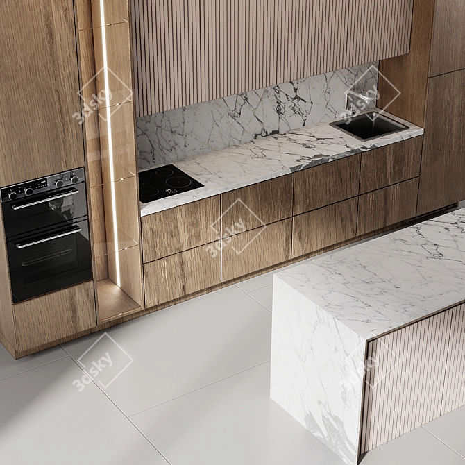 Kitchen Modern29: Sleek and Stylish 2015 Edition 3D model image 6