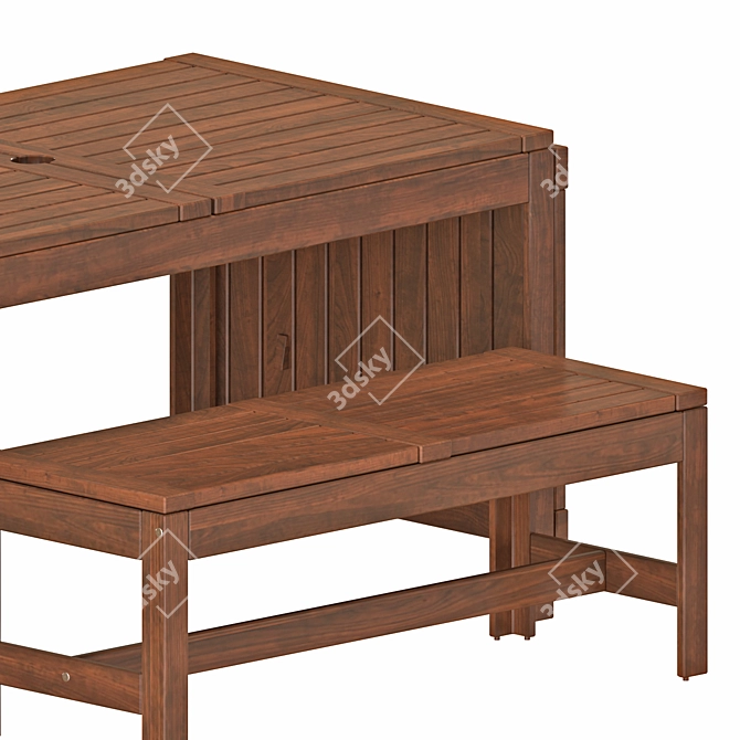 Title: Modern Outdoor Table & Chairs Set 3D model image 4