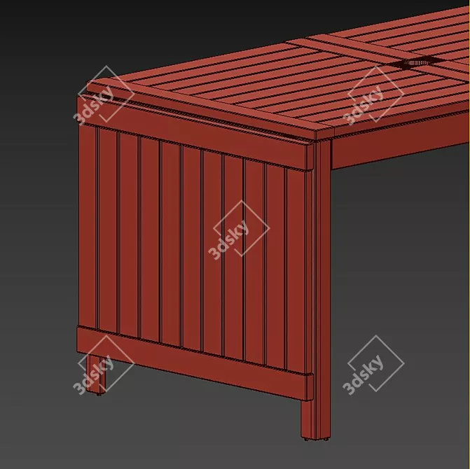 Title: Modern Outdoor Table & Chairs Set 3D model image 7