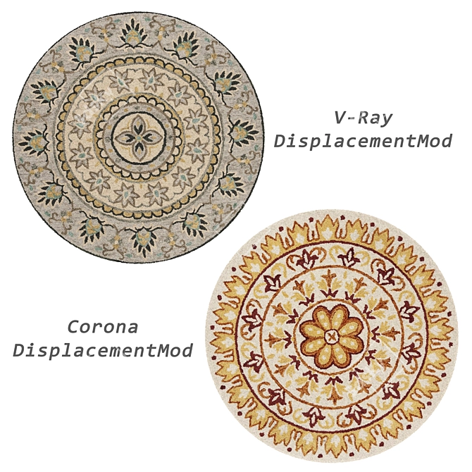 Round Rugs Variety Pack 3D model image 2