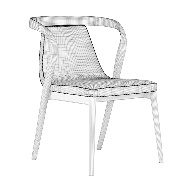 Crafted Comfort: Marconato Maurizio & Terry Zappa Armchair 3D model image 5