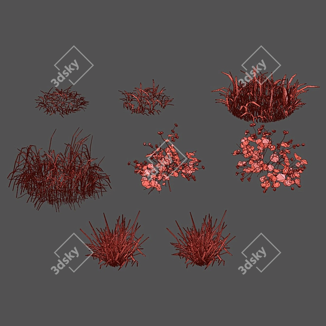 Field Herbs #2 | Grass Scatter Seeds 3D model image 7