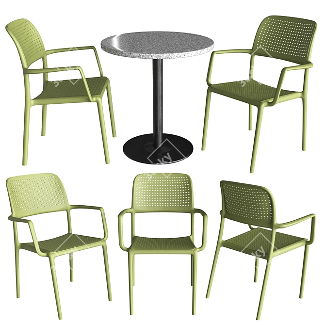 Bora Chair: Elegant and Weather-resistant 3D model image 1