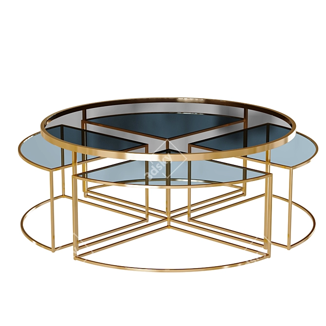 Eichholtz Padova Gold Coffee Table 3D model image 1