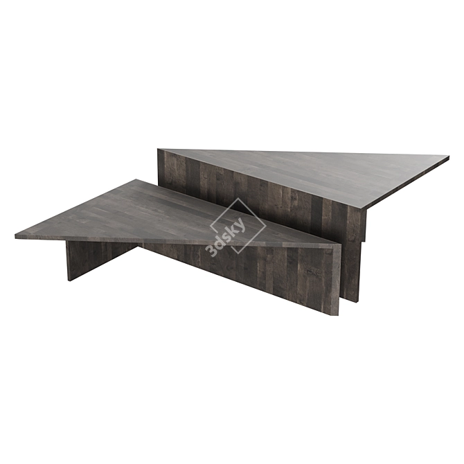 Modern Eichholtz Fulham Coffee Table Set - Mokko 3D model image 1