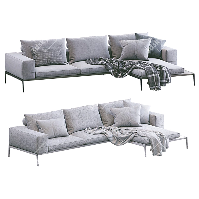 Elegant Lifesteel Sofa: Flexform 3D model image 3