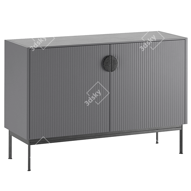 Modern Grey Chest of Drawers 3D model image 6