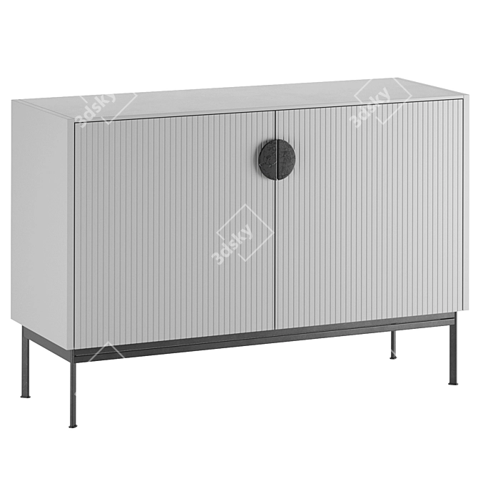 Modern Grey Chest of Drawers 3D model image 1