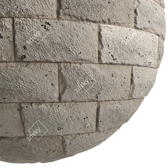 PBR Stone Wall Material - 3 Color, 4k Texture 3D model image 2