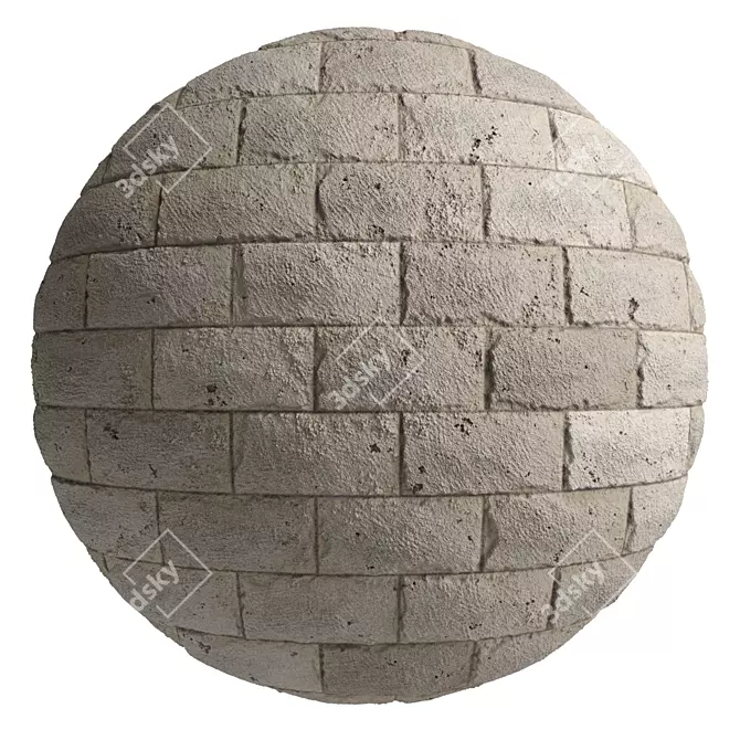 PBR Stone Wall Material - 3 Color, 4k Texture 3D model image 4