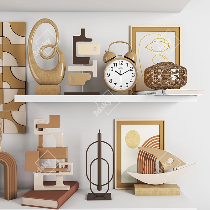 Elegant Home Decor Set 3D model image 4