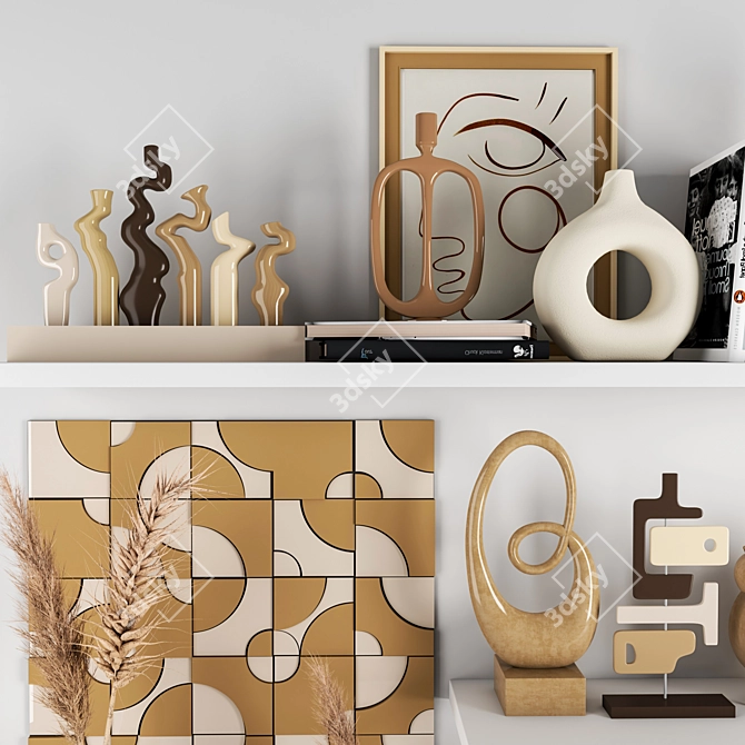 Elegant Home Decor Set 3D model image 5