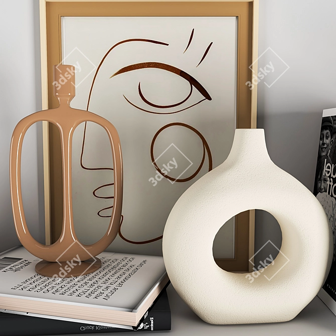 Elegant Home Decor Set 3D model image 6