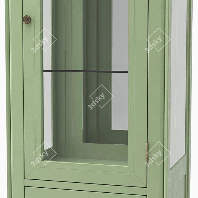 Sleek Glass Showcase Cabinet 3D model image 4