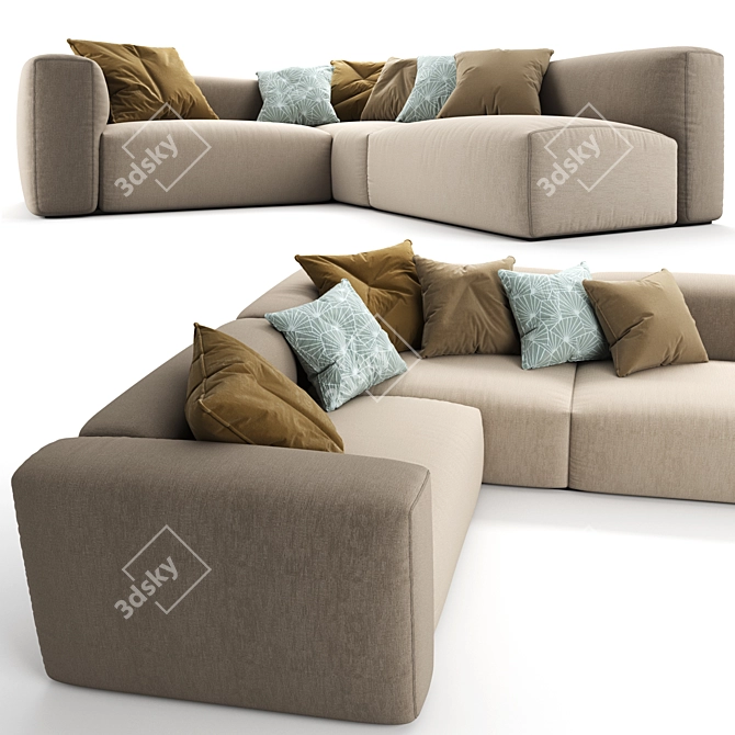OBLONG Sofa System 3D model image 6