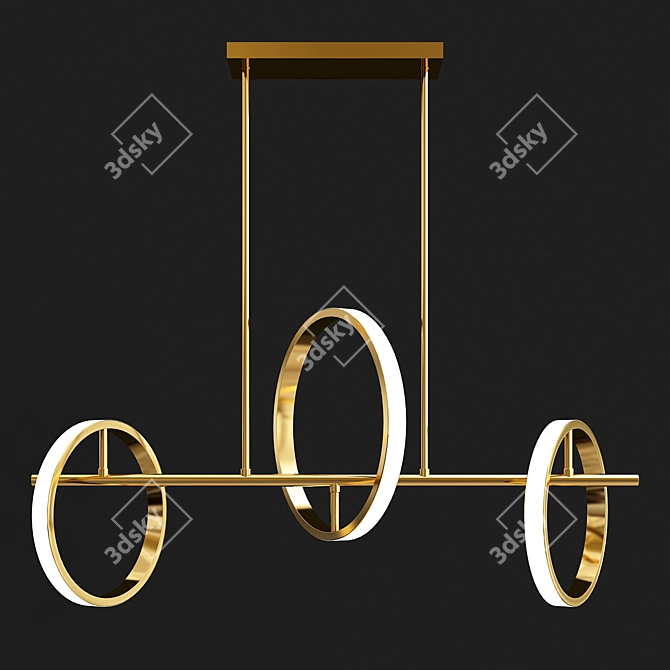 Elegant Grace Chandelier 3D model image 1