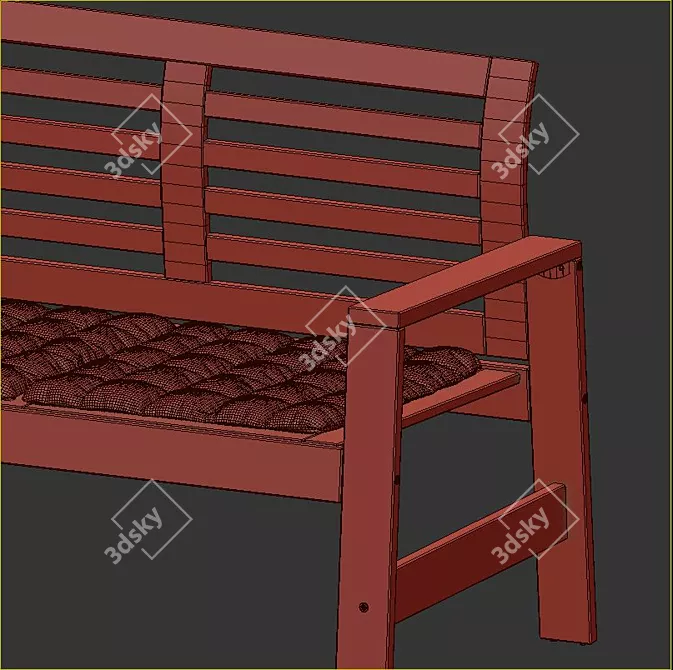 Outdoor 3-Piece Ikea Applaro Patio Set 3D model image 5