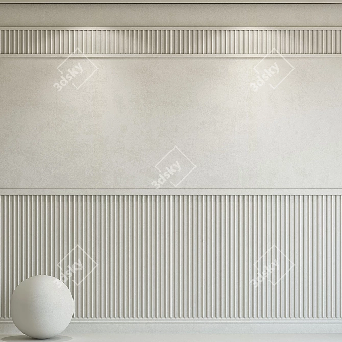 Elegant Plaster Molding 206 3D model image 1