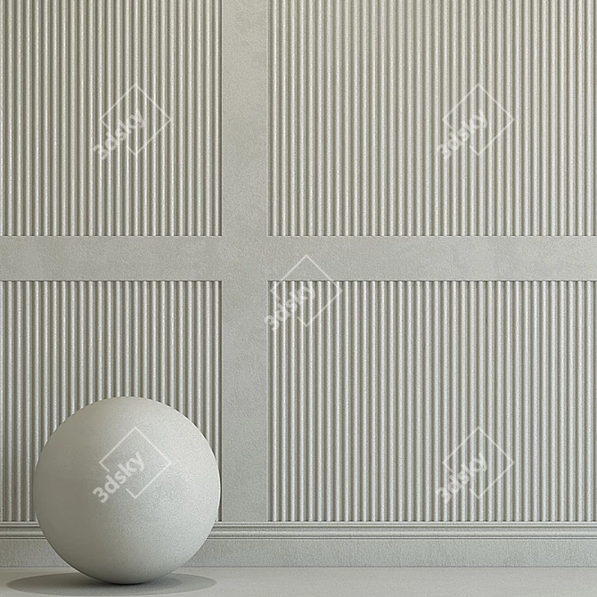 Repose Gray Decorative Plaster with Molding 3D model image 2