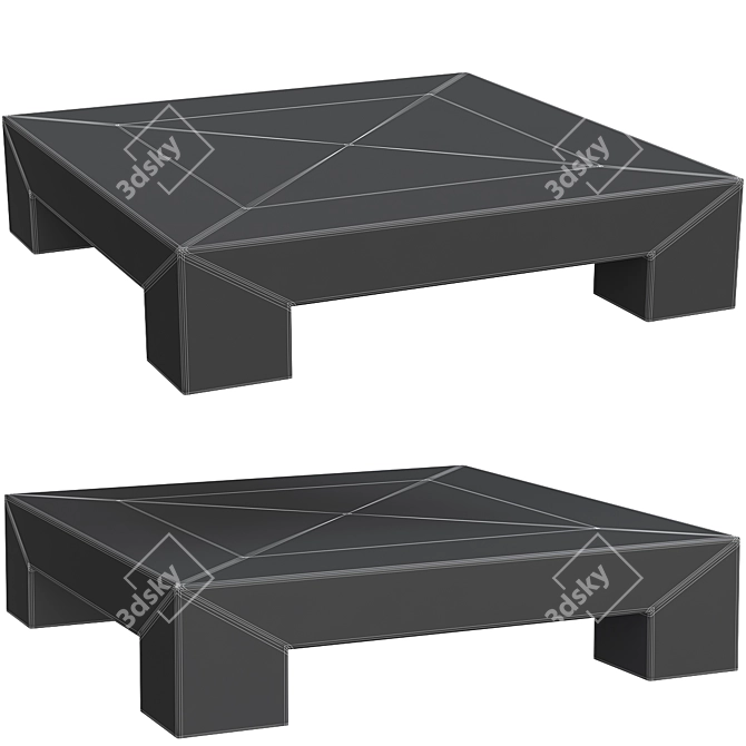 Minimalist Coffee Table: Sumo 2 Meridiani 3D model image 2