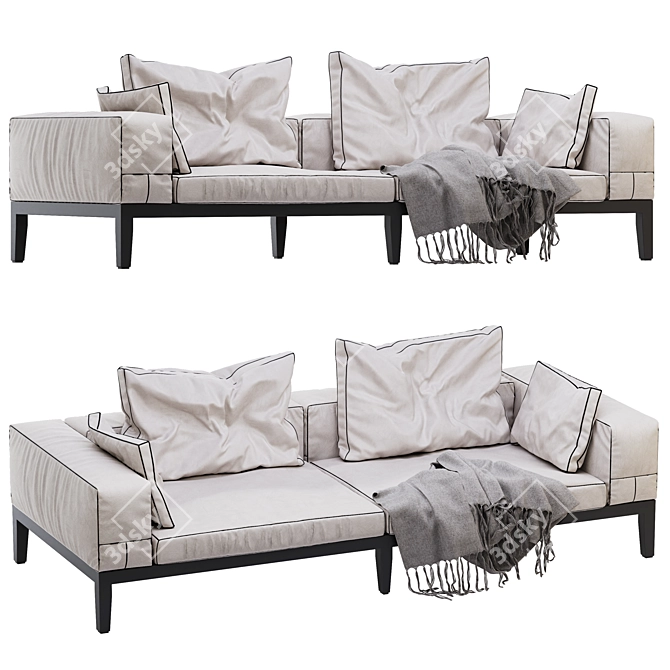 FlexForm Lifewood: Modern Stylish Sofa 3D model image 2