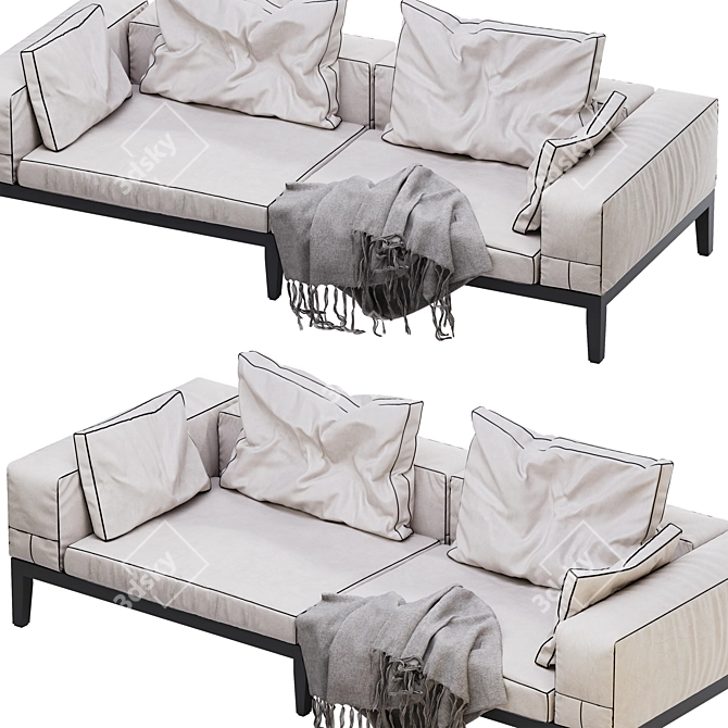 FlexForm Lifewood: Modern Stylish Sofa 3D model image 4