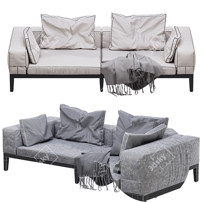 FlexForm Lifewood: Modern Stylish Sofa 3D model image 5