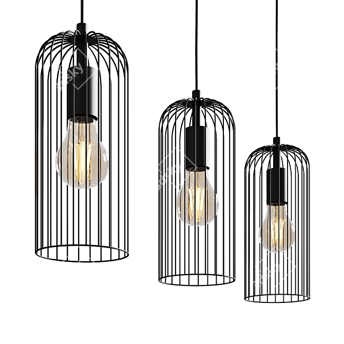 Elegant Roccamena Pendant Lamps 3D model image 2