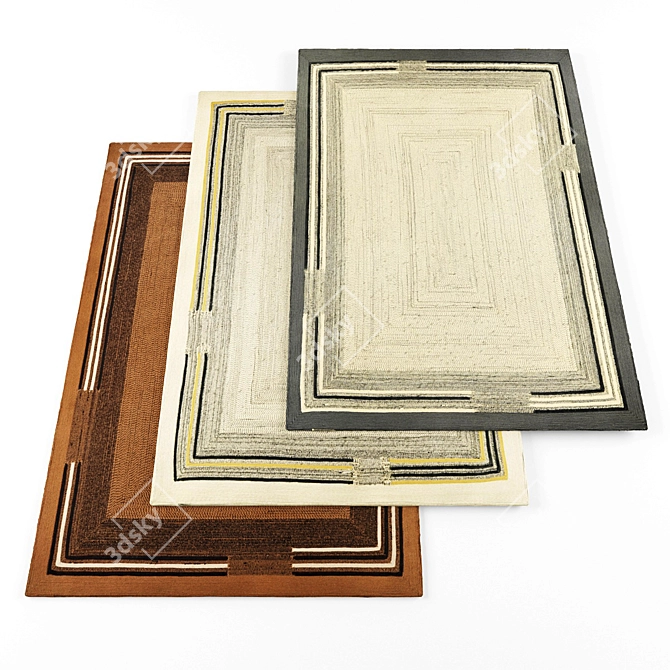 Havana Rugs - High Resolution, Set of 4 3D model image 1