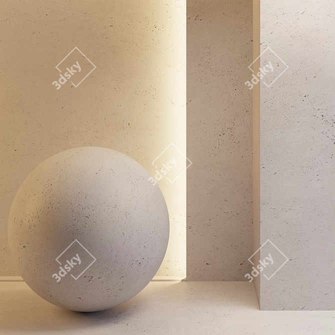 Seamless Light Stone Texture 3D model image 1